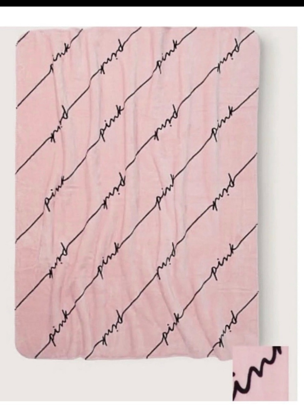 PINK Victoria Sherpa blanket